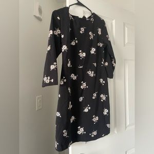 Black dress with white flowers